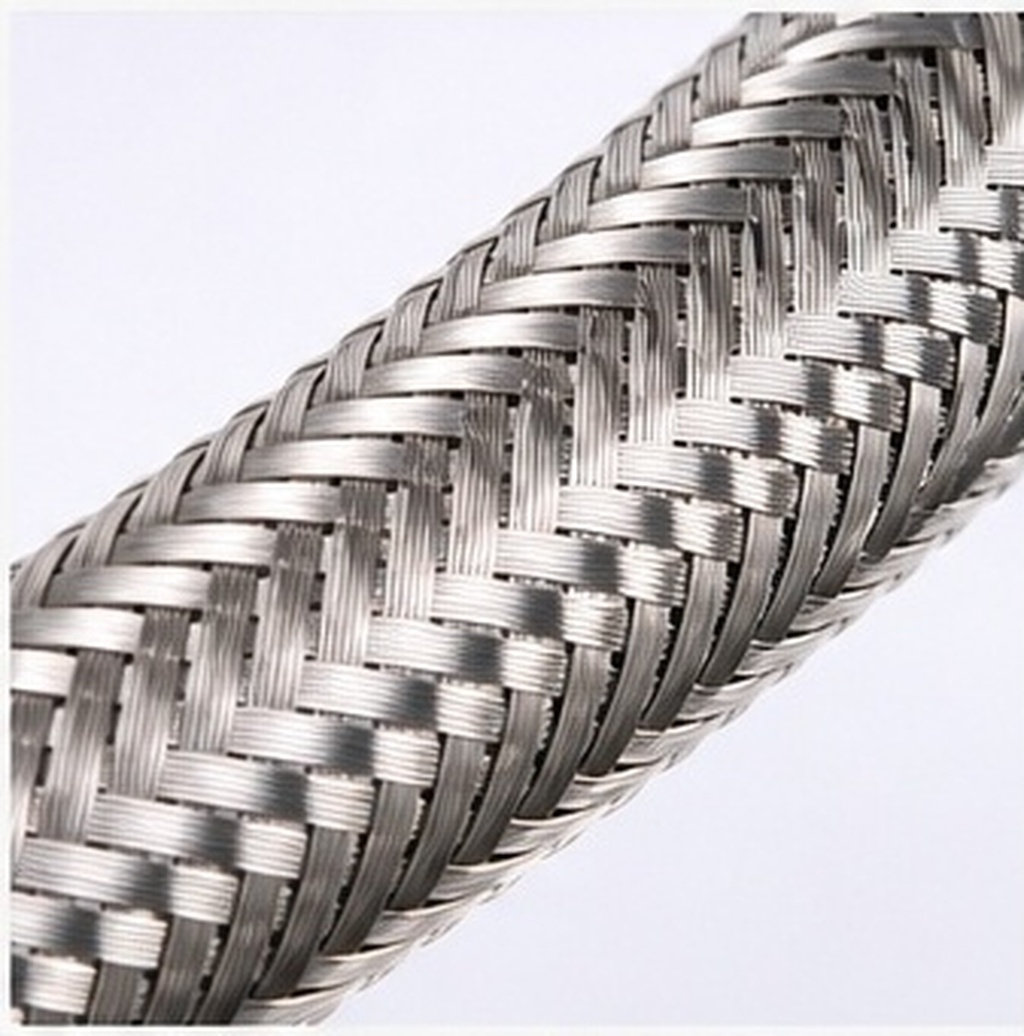 Flexible Hose Braided - สายลมถักสำหรับปั๊มลมสแตนเลส แข็งแรงทนทาน ยืดหยุ่น ทนทานต่อสนิม พร้อมตัวปรับแรงดัน สำหรับตู้ปลา