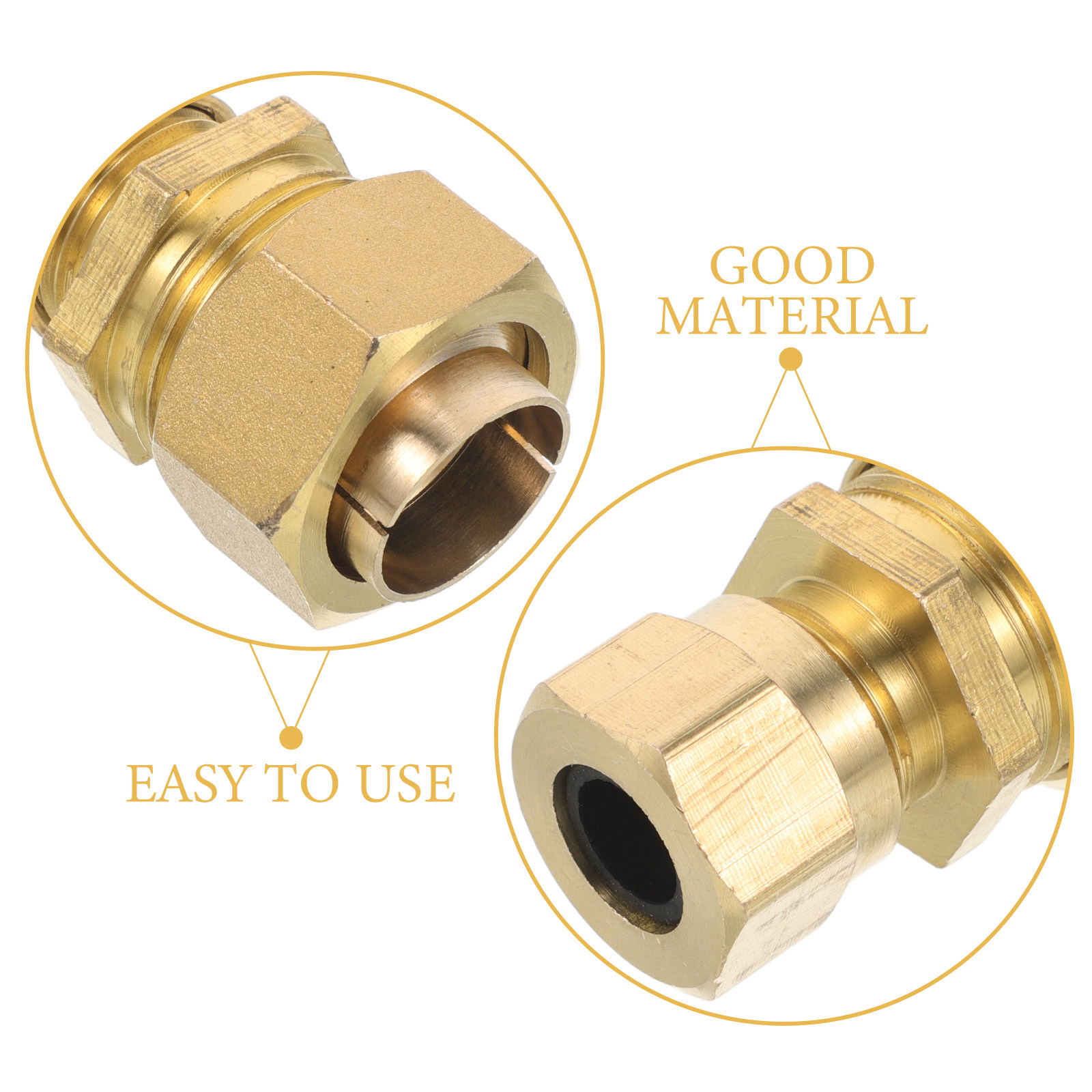 2 ชิ้น ข้อต่อท่อทองเหลืองแบบเร - Compression Fitting Brass บทวิจารณ์และราคา