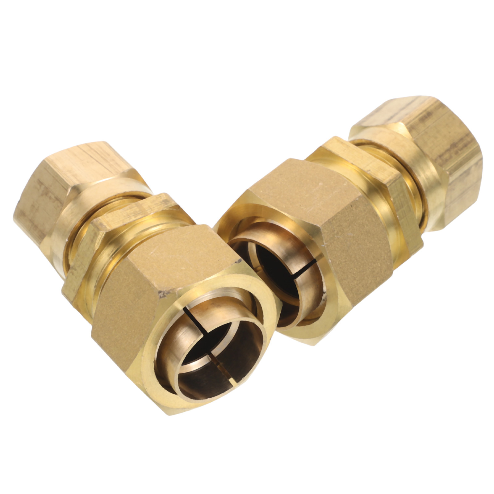 2 ชิ้น ข้อต่อท่อทองเหลืองแบบเร - Compression Fitting Brass บทวิจารณ์และราคา