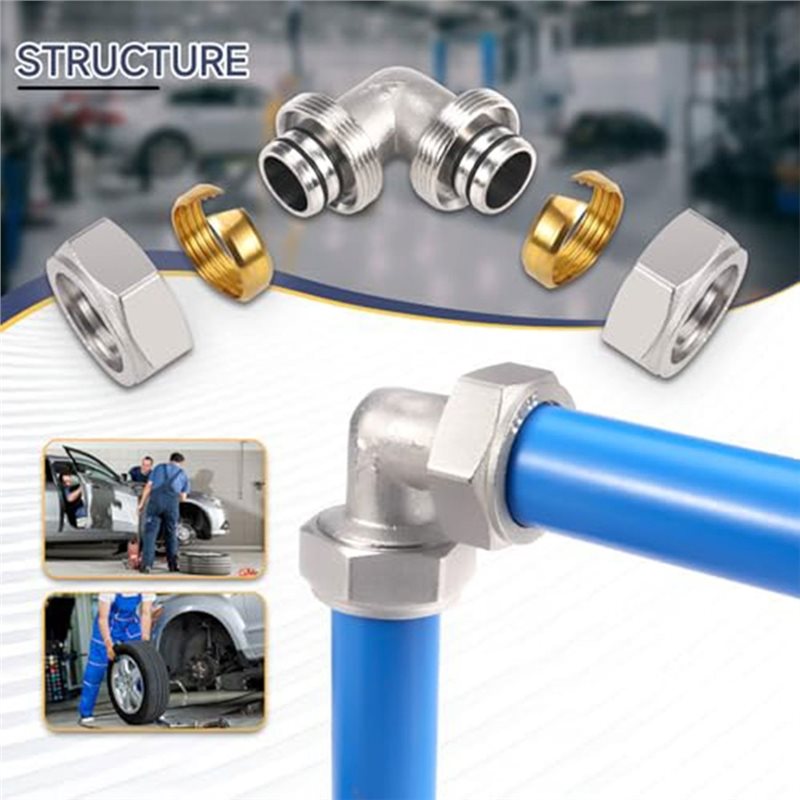 ข้อต่อท่อลม DTA4 ทองเหลืองชุบน - Compression Fitting Brass บทวิจารณ์และราคา